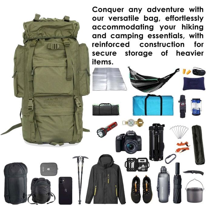 Camping & Hiking Adventure Tactical 65L Backpack
